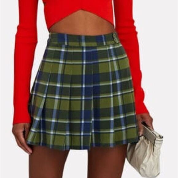 WEWOREWHAT NWT Plaid Twill Tennis Mini Skirt Size 2 128.00 - Picture 1 of 8